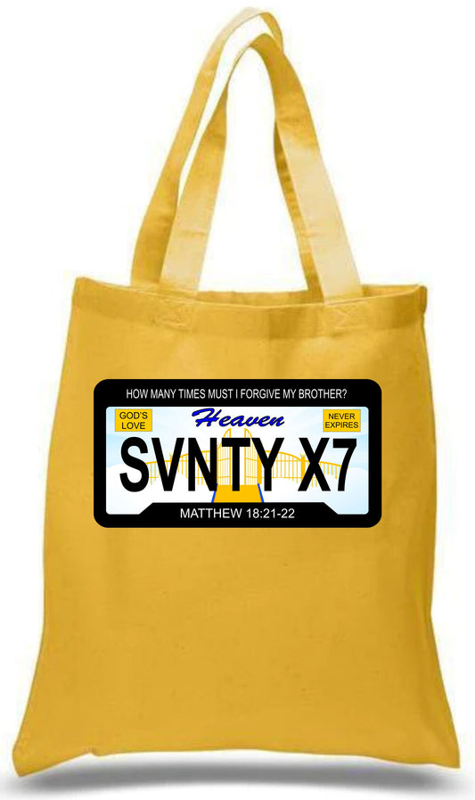 SVNTY X7  (SEVENTY TIMES SEVEN)- Tote Bag