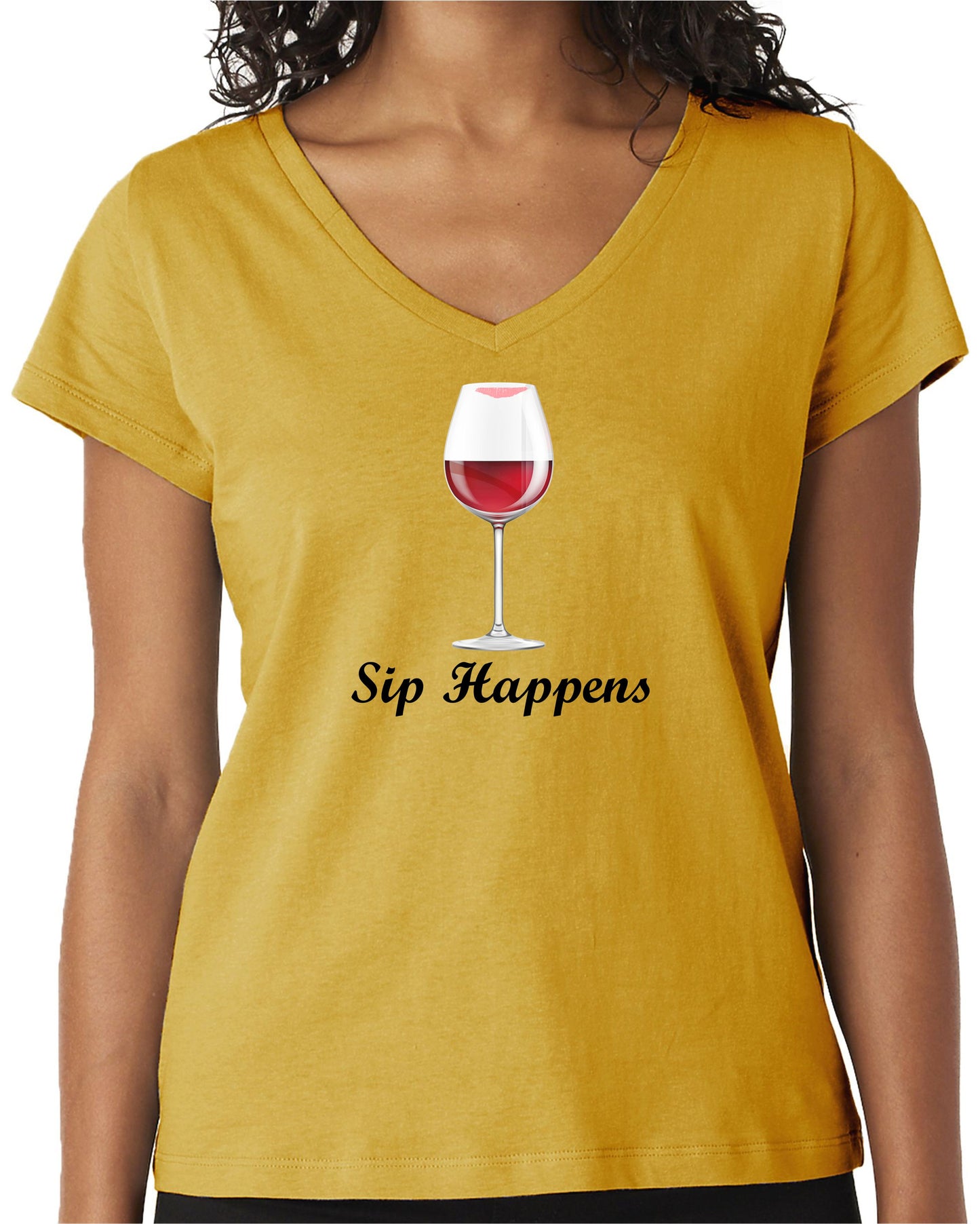 SIP HAPPENS - Ladies V-Neck